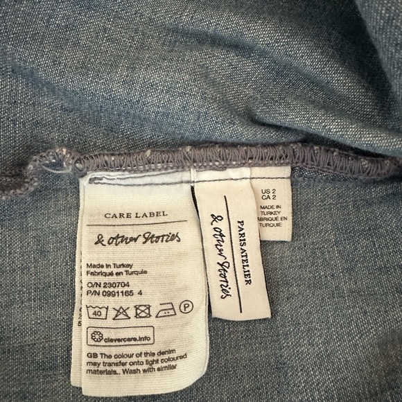 Like new, & Other Stories Statement Collar Denim Shirt - Picture 6 of 6